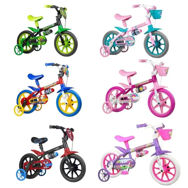 Bicicleta Infantil Aro 12 Banco Macio Nathor Com Garrafinha (3)