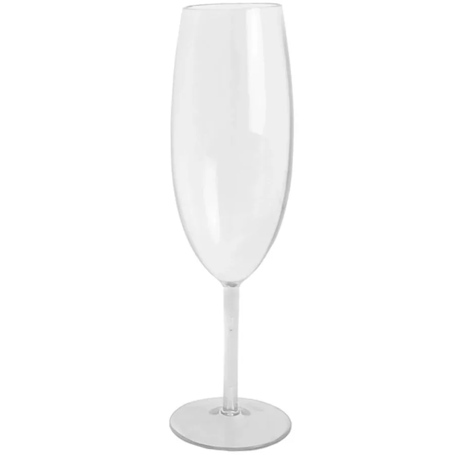 Taça Para Espumante Champagne 280ml Poliestireno Natural Translúcido Ou (3)