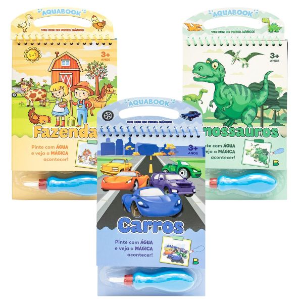 Aquabook Fazenda Espiral, Carros, Dinossauros – Livro de colorir (3)