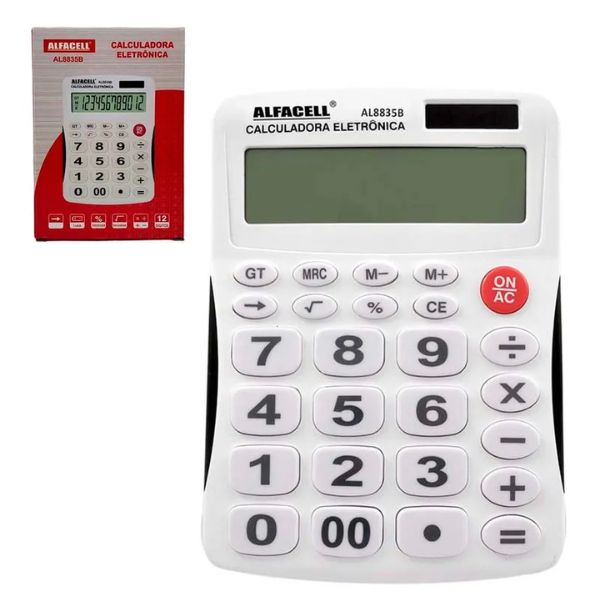 Calculadora De Mesa 12 Dígitos 13x18cm Imporiente (2)
