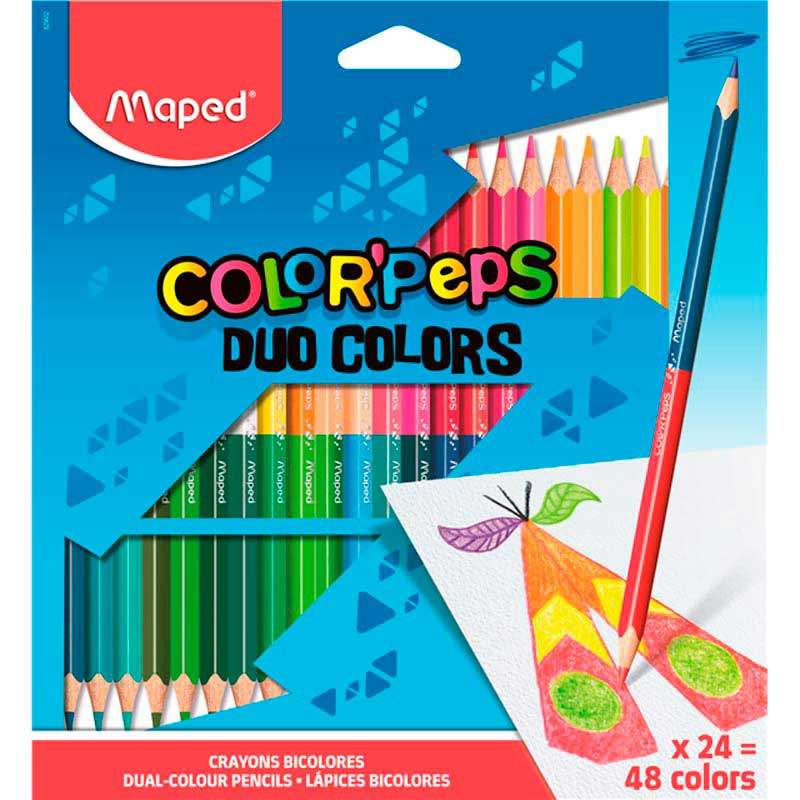 Lápis De Cor Color'Peps Duo Caixa com 48 Cores