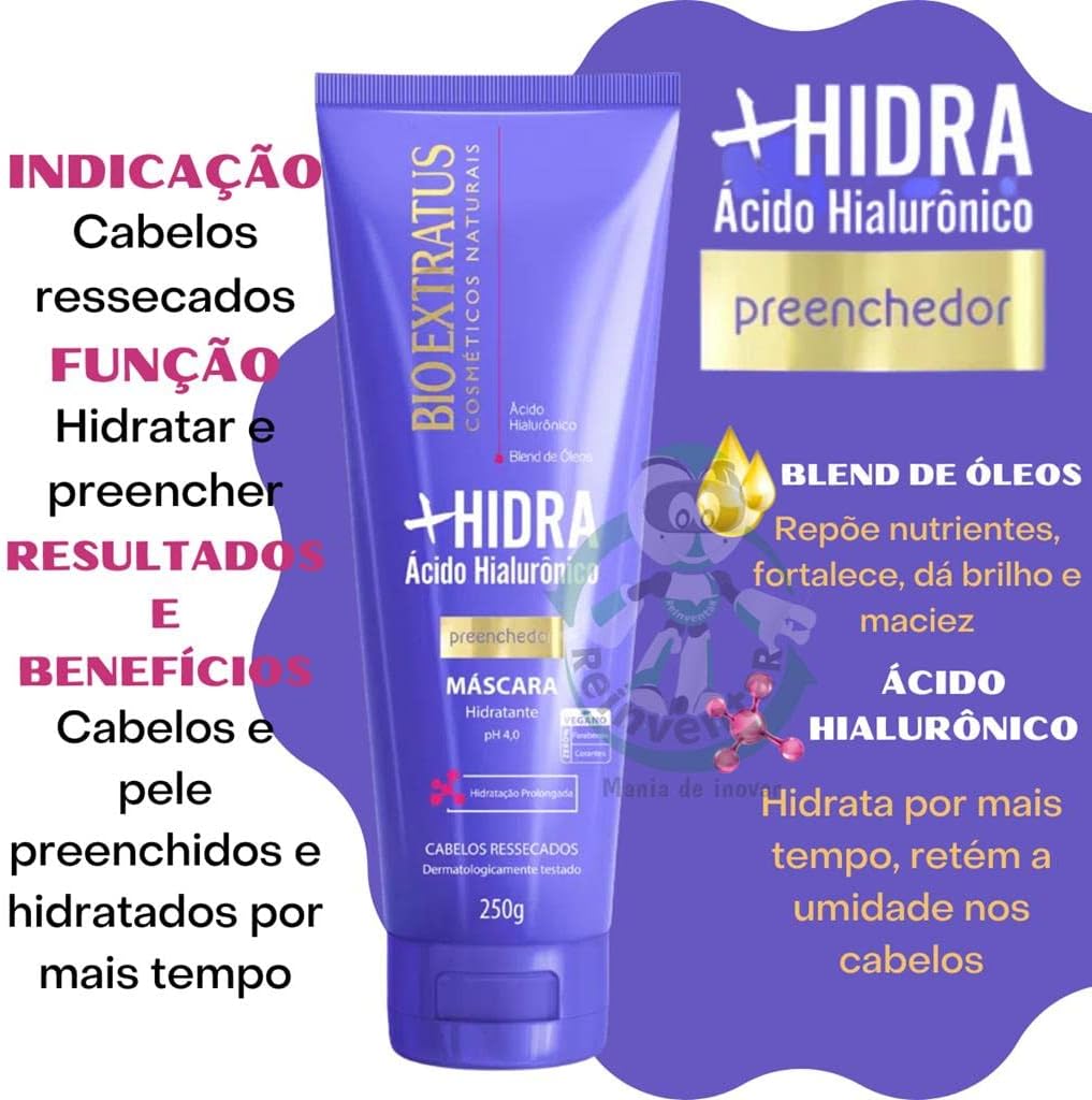 Máscara Bio Extratus +Hidra Preenchedora Hidratante 250g-