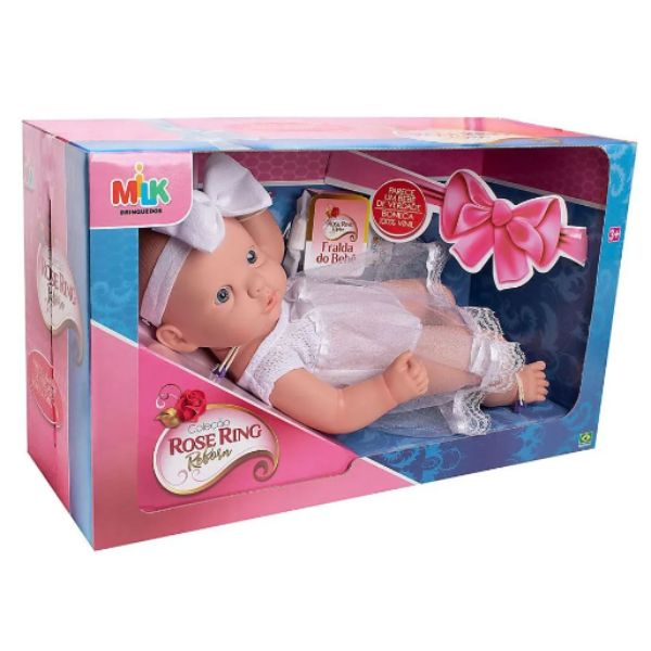 Boneca Bebê Rose Ring Reborn - Milk Brinquedos (1)